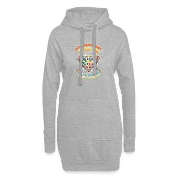 Nie Unterschaetze Alten Mann Pool - Hoodie-Kleid - Grau meliert - Vorne