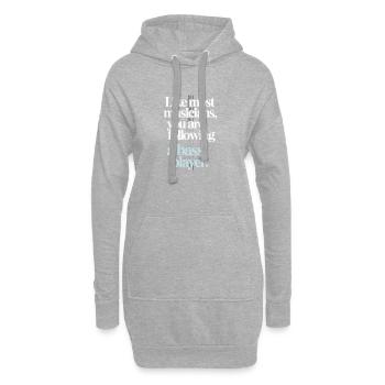 Bassist Following A Bass Player Band Bassspieler - Hoodie-Kleid - Grau meliert - Vorne