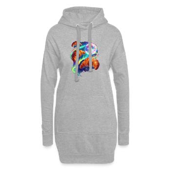 Croissants cosmiques dans le ciel étoilé - Sweat-shirt à capuche long Femme - gris chiné - Devant