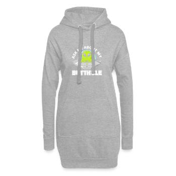 Diction humoristique extraterrestre sur les OVNIs - Sweat-shirt à capuche long Femme - gris chiné - Devant