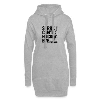 Entschuldigung. Geht nicht. Eishockey. Tschüss. - Hoodie-Kleid - Grau meliert - Vorne