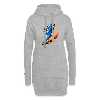 Numéro 1 Maillot de football Numéro de sport - Sweat-shirt à capuche long Femme - gris chiné - Devant