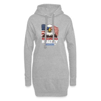 Rendre l’Amérique en bonne santé à nouveau - Sweat-shirt à capuche long Femme - gris chiné - Devant