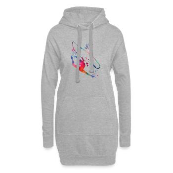 Gymnastin Mit Band Rhythmische Sportgymnastik - Hoodie-Kleid - Grau meliert - Vorne