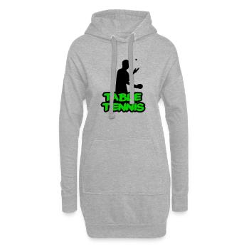 Lettrage graffiti néon de tennis de table - Sweat-shirt à capuche long Femme - gris chiné - Devant