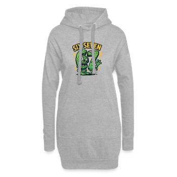 Six Seven 67 Zombie Horror Humor Italian Brainrot - Hoodie-Kleid - Grau meliert - Vorne
