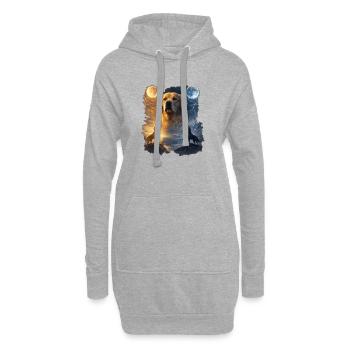 Gardien de la Lune Labrador Retriever - Sweat-shirt à capuche long Femme - gris chiné - Devant