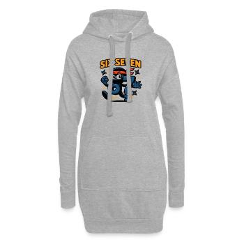 Six Seven 67 Italian Brainrot Ninja Humor Lustig - Hoodie-Kleid - Grau meliert - Vorne