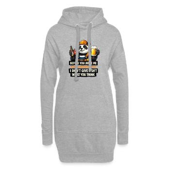 Panda Rebel Attitude Tee - Hoodie-Kleid - Grau meliert - Vorne
