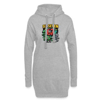 Six Seven 67 Italian Brainrot Nerd Humour Drôle - Sweat-shirt à capuche long Femme - gris chiné - Devant