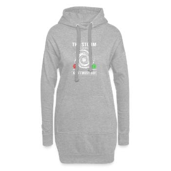 Meteorologe Wetter Meteorologie - Hoodie-Kleid - Grau meliert - Vorne