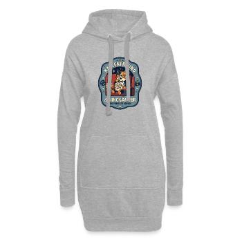 Katzenfreund Kino Abend Humor - Hoodie-Kleid - Grau meliert - Vorne