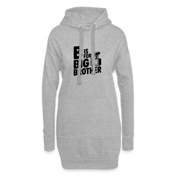 B c’est pour Big Brother - Sweat-shirt à capuche long Femme - gris chiné - Devant