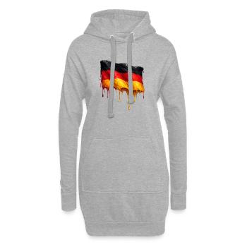 Drapeau allemand Couleur colorée - Sweat-shirt à capuche long Femme - gris chiné - Devant