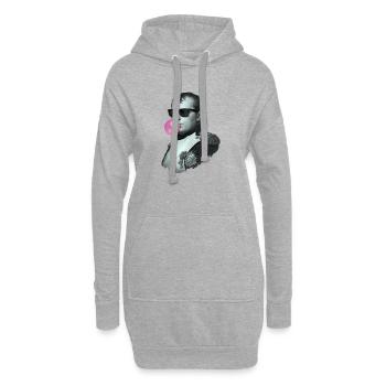 Napoleon mit Kaugummi und Sonnenbrille - Hoodie-Kleid - Grau meliert - Vorne
