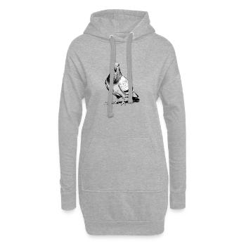 Oiseau citadin fier pour les amoureux des pigeons et - Sweat-shirt à capuche long Femme - gris chiné - Devant
