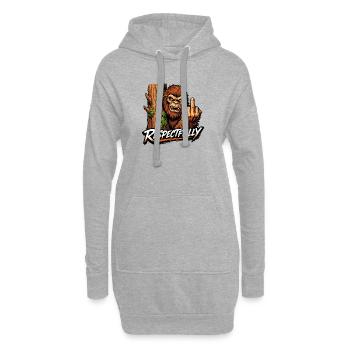 Bigfoot, Sasquatch, yéti, créatures cryptides, grand pied. - Sweat-shirt à capuche long Femme - gris chiné - Devant