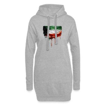 Art dégoulinant du drapeau du Koweït - Sweat-shirt à capuche long Femme - gris chiné - Devant