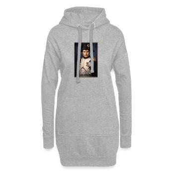 Uniforme militaire du portrait de Napoléon - Sweat-shirt à capuche long Femme - gris chiné - Devant