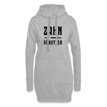 Shirt Zahnkünstler - Die Kunst im Mund - Hoodie-Kleid - Grau meliert - Vorne