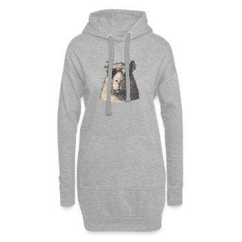 Capybara avec lunettes de soleil – Dessin vintage - Sweat-shirt à capuche long Femme - gris chiné - Devant