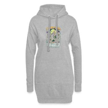 Ich fand Jesus, suche noch Bigfoot - Hoodie-Kleid - Grau meliert - Vorne