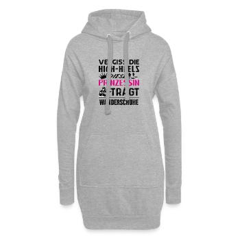 Prinzessin Wanderschuhe statt High Heels - Hoodie-Kleid - Grau meliert - Vorne