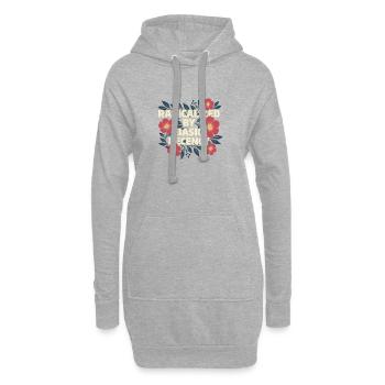 Radicalized Basic Decency Kindness Human Rights - Hoodie Dress - heather grey - Front