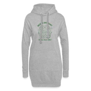 Nur Mikroben-Talk | Mikrobiologie Humor - Hoodie-Kleid - Grau meliert - Vorne