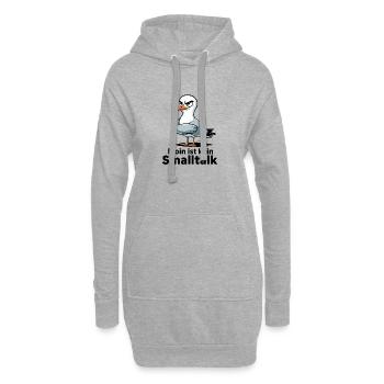  Moin Ist Kein Smalltalk Lustige Möwe Norddeutsch - Hoodie-Kleid - Grau meliert - Vorne