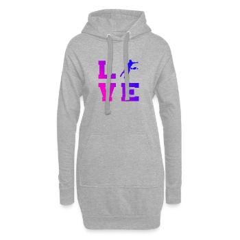 Pickleball Trainer Geschenkidee für den Geburtstag - Hoodie-Kleid - Grau meliert - Vorne
