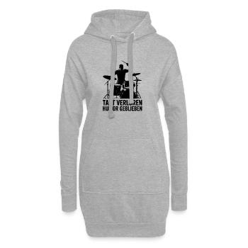 Drums - Takt verloren Humor geblieben Drummer - Hoodie-Kleid - Grau meliert - Vorne