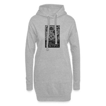 Schöner Zerfall | Pilze Dekomposition - Hoodie-Kleid - Grau meliert - Vorne
