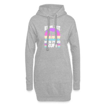 Reiten Pferdeliebhaber Reiterhof Pferde - Hoodie-Kleid - Grau meliert - Vorne