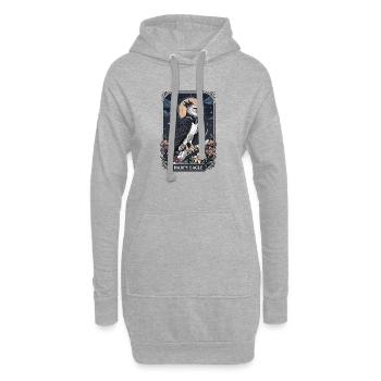 Harpyienadler-Tarotkarte - Hoodie-Kleid - Grau meliert - Vorne