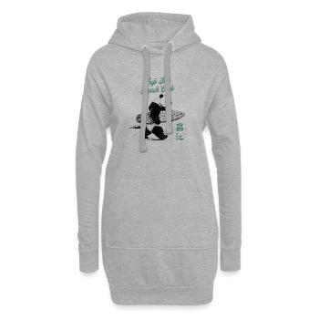 Fuji San Surf Club Panda - Sweat-shirt à capuche long Femme - gris chiné - Devant