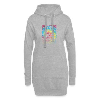 Cancer de l’enfant Survivant du cancer Le cancer pue - Sweat-shirt à capuche long Femme - gris chiné - Devant