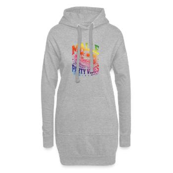 Ambiance de fête Malle - Sweat-shirt à capuche long Femme - gris chiné - Devant