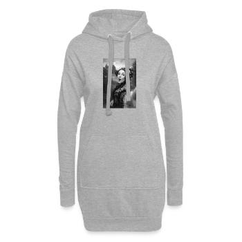 Ada Lovelace Porträt Selfie - Hoodie-Kleid - Grau meliert - Vorne