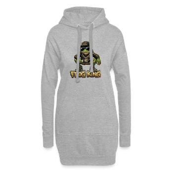 Roi grenouille Gangsters Vêtements de ville - Sweat-shirt à capuche long Femme - gris chiné - Devant