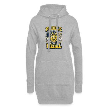 Auf Medaillenkurs | Pickleball Turnierhumor - Hoodie-Kleid - Grau meliert - Vorne