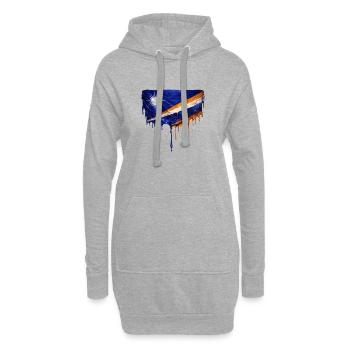 Drapeau dégoulinant des îles Marshall - Sweat-shirt à capuche long Femme - gris chiné - Devant