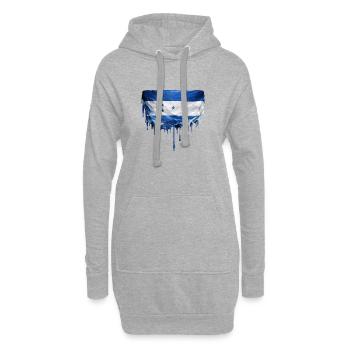 Drapeau dégoulinant du Honduras - Sweat-shirt à capuche long Femme - gris chiné - Devant
