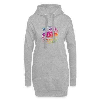 Si Dieu déteste les gays, pourquoi sommes-nous si mignons de l’art de la fierté - Sweat-shirt à capuche long Femme - gris chiné - Devant
