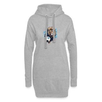 Équipe de football des Lions - Sweat-shirt à capuche long Femme - gris chiné - Devant