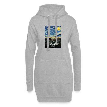 Aalen Nuit étoilée - Sweat-shirt à capuche long Femme - gris chiné - Devant