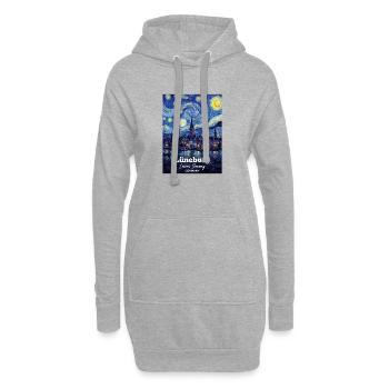 Lüneburg Germany Sternennacht - Hoodie-Kleid - Grau meliert - Vorne