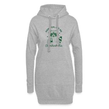 Chemise drôle de trop réfléchir Attends Laisse-moi trop réfléchir - Sweat-shirt à capuche long Femme - gris chiné - Devant