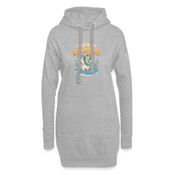 Birding Shirt with Binocular Duck Splash - Hoodie-Kleid - Grau meliert - Vorne