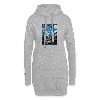 Plauen, Allemagne, Nuit étoilée - Sweat-shirt à capuche long Femme - gris chiné - Devant